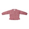 Cardigan din tricot de bumbac organic cu volane - Rouge - Fairy Garden - Little Dutch