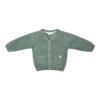 Cardigan tricotat din bumbac organic - Forest Green - Forest Friends - Little Dutch