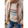 Jacheta din material teddy - Taupe - Forest Friends - Little Dutch