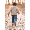 Jacheta din material teddy - Taupe - Forest Friends - Little Dutch