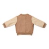 Cardigan tricotat din bumbac organic - Brown/Taupe - Forest Friends - Little Dutch