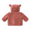 Jacheta pentru bebelusi din material teddy - Pink Blush - Little Dutch