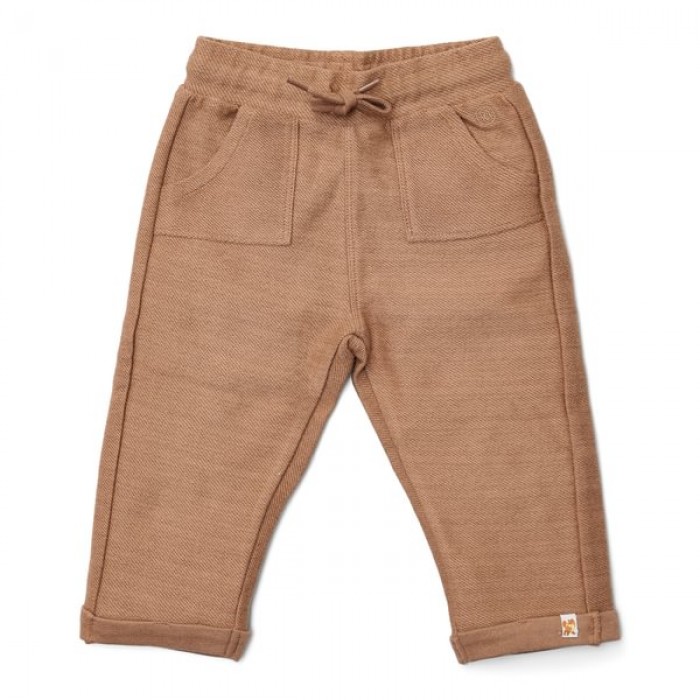 Pantaloni din bumbac organic - Brown - Forest Friends - Little Dutch