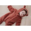 Salopeta captusita cu gluga din material teddy - Pink Blush - Little Dutch
