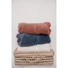 Salopeta captusita cu gluga din material teddy - Stone Blue - Little Dutch