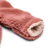 Salopeta captusita cu gluga din material teddy - Pink Blush - Little Dutch