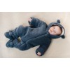 Salopeta captusita cu gluga din material teddy - Stone Blue - Little Dutch