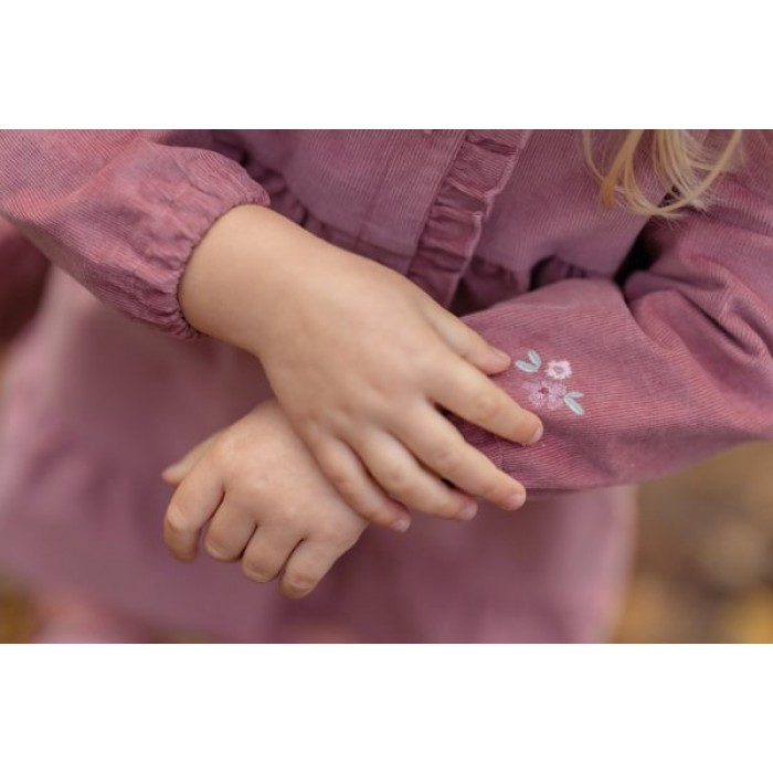 Rochita cu maneca lunga din bumbac organic - Rouge - Fairy Garden - Little Dutch