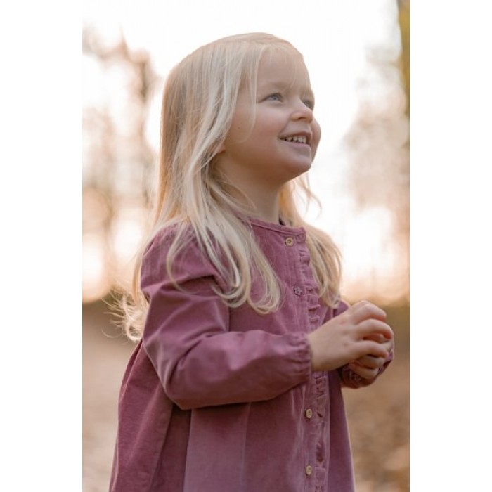 Rochita cu maneca lunga din bumbac organic - Rouge - Fairy Garden - Little Dutch