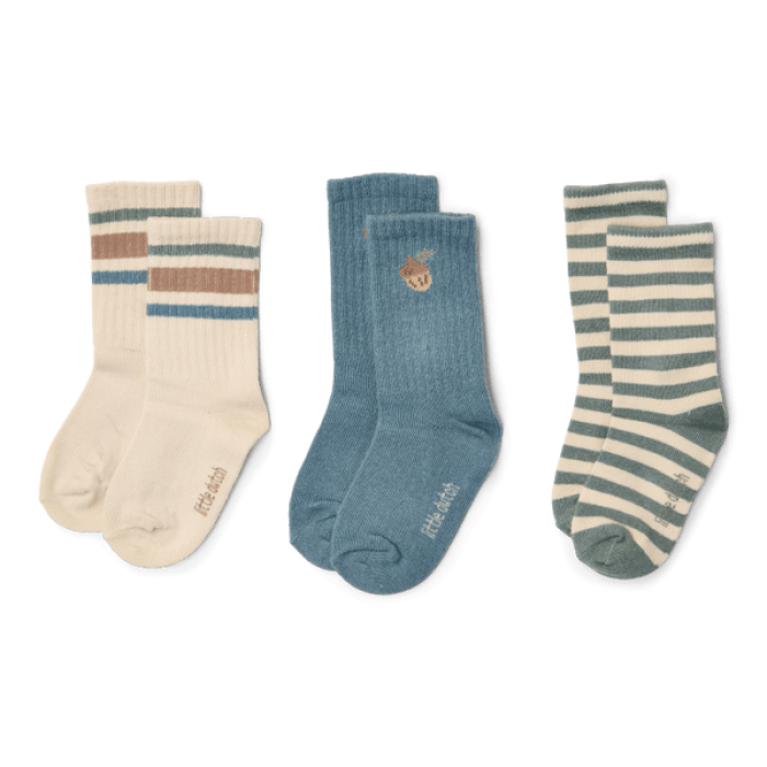 Sosete - set 3 perechi - Multi - Forest Friends - Little Dutch