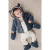 Botosei din material teddy - Stone Blue - Little Dutch