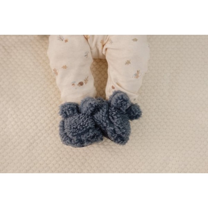 Botosei din material teddy - Stone Blue - Little Dutch
