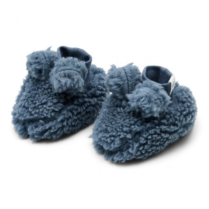 Botosei din material teddy - Stone Blue - Little Dutch