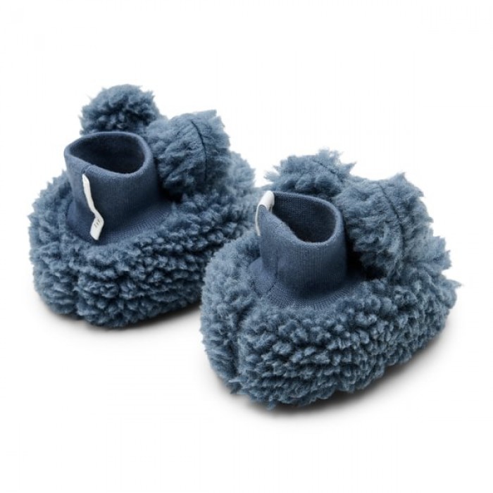 Botosei din material teddy - Stone Blue - Little Dutch