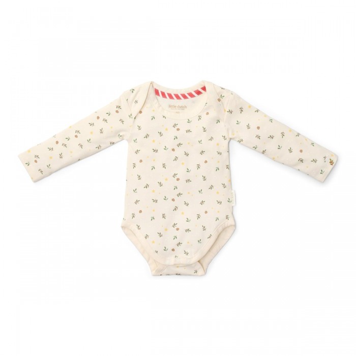 Body cu maneca lunga din bumbac organic - 2 bucati -  Little Christmas - Little Dutch