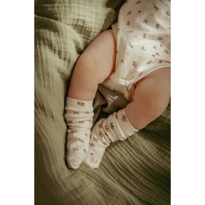 Body cu maneca lunga din bumbac organic - 2 bucati -  Little Christmas - Little Dutch