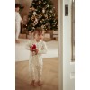 Pijama salopeta din bumbac organic pentru bebelusi - Little Christmas - Little Dutch