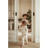 Pijama salopeta din bumbac organic pentru bebelusi - Little Christmas - Little Dutch
