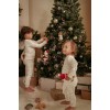 Pijama salopeta din bumbac organic pentru bebelusi - Little Christmas - Little Dutch