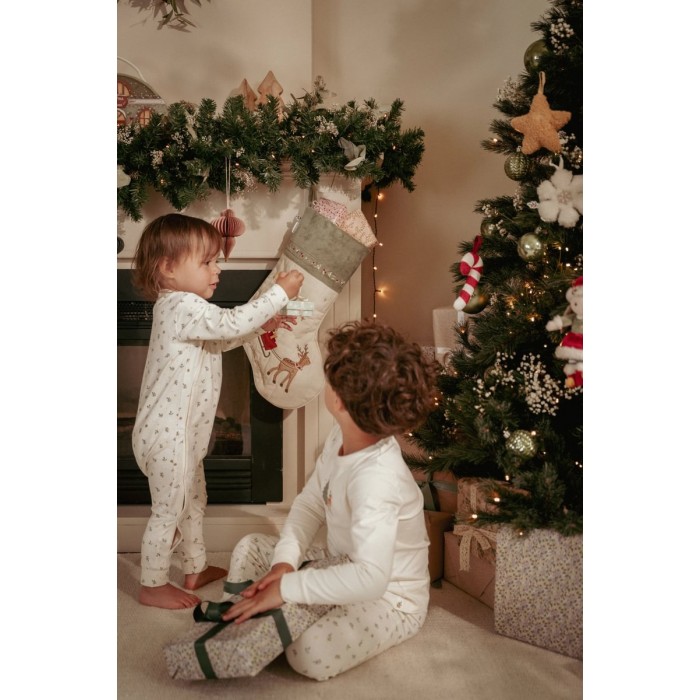 Pijama din bumbac organic - Little Christmas - Little Dutch