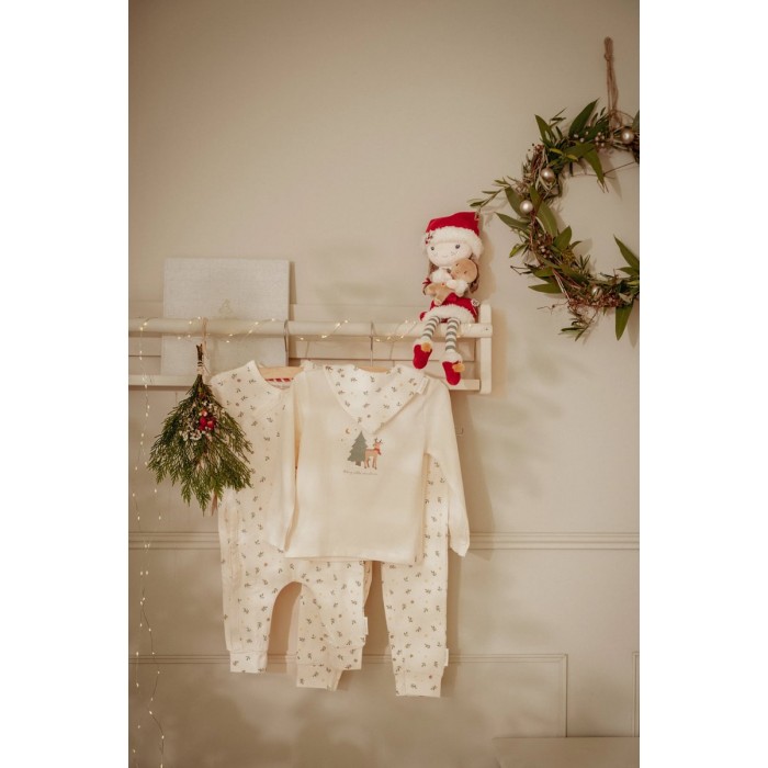 Pijama din bumbac organic - Little Christmas - Little Dutch