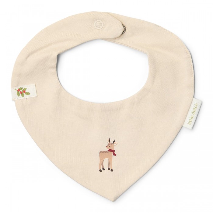 Baveta bandana din bumbac organic - set 2 bucati - Little Christmas - Little Dutch