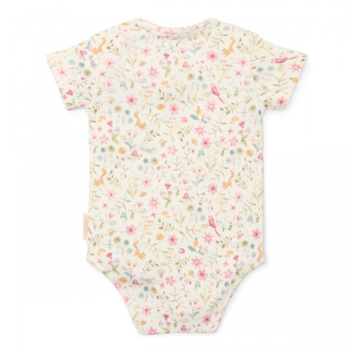 Body cu maneca scurta - Alb - Fairy Garden - Little Dutch