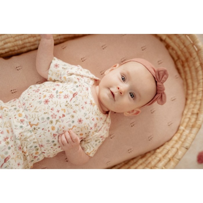 Body cu maneca scurta - Alb - Fairy Garden - Little Dutch