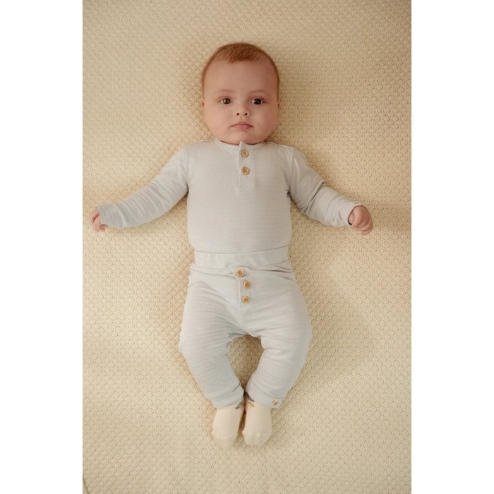 Body cu maneca lunga - Blue - Forest Friends - Little Dutch