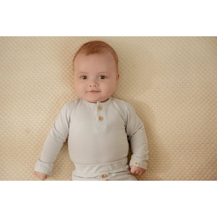 Body cu maneca lunga - Blue - Forest Friends - Little Dutch