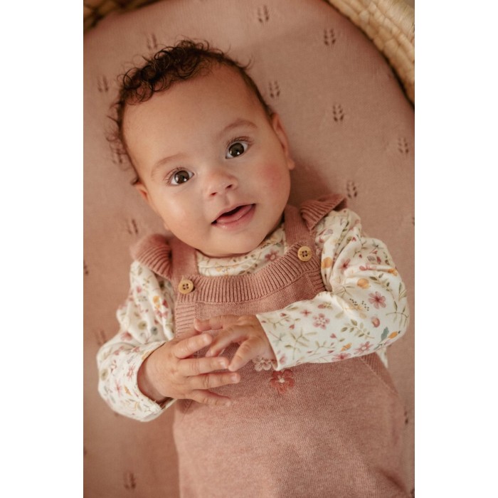 Bluza din bumbac organic - Alb - Fairy Garden - Little Dutch