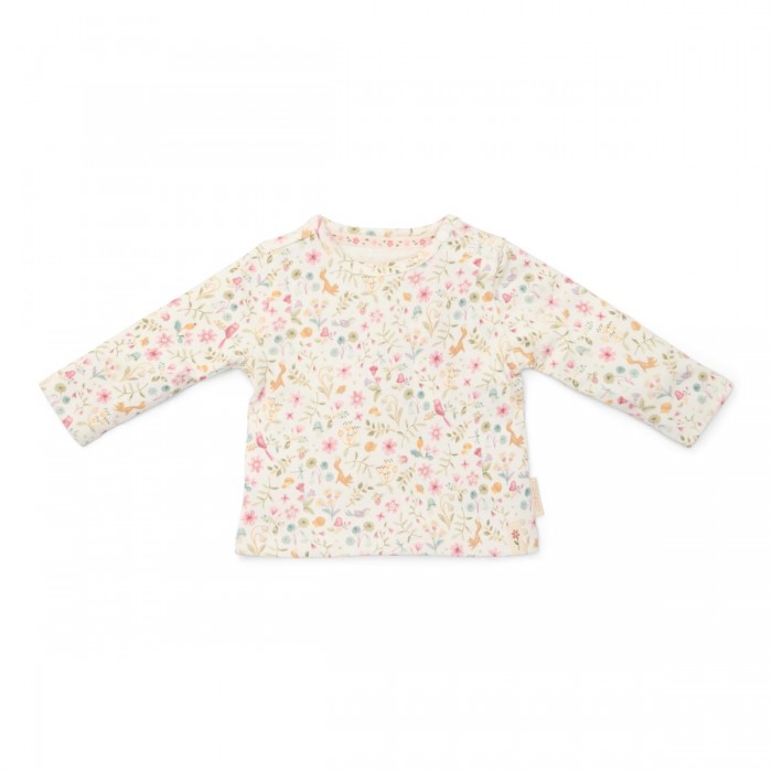Bluza din bumbac organic - Alb - Fairy Garden - Little Dutch