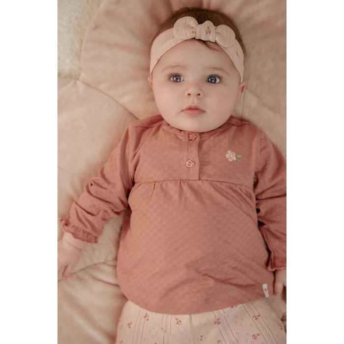Bluza din bumbac organic - Pink Blush - Fairy Garden - Little Dutch