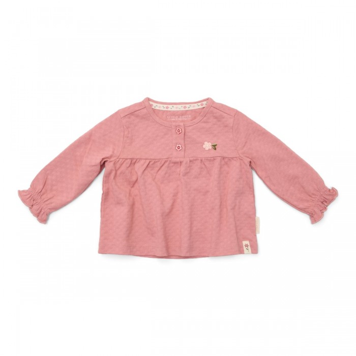 Bluza din bumbac organic - Pink Blush - Fairy Garden - Little Dutch