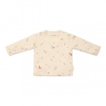 Bluza din bumbac organic - Sand - Forest Friends - Little Dutch Bluza din bumbac organic - Sand - Forest Friends - Little Dutch
