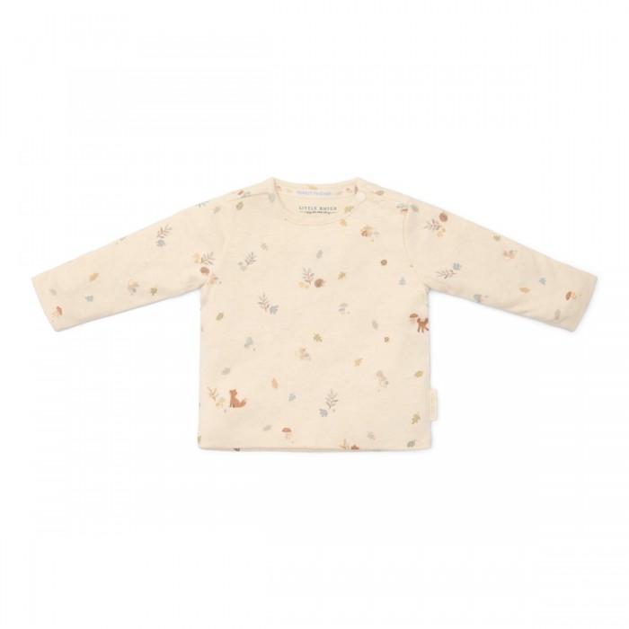 Bluza din bumbac organic - Sand - Forest Friends - Little Dutch