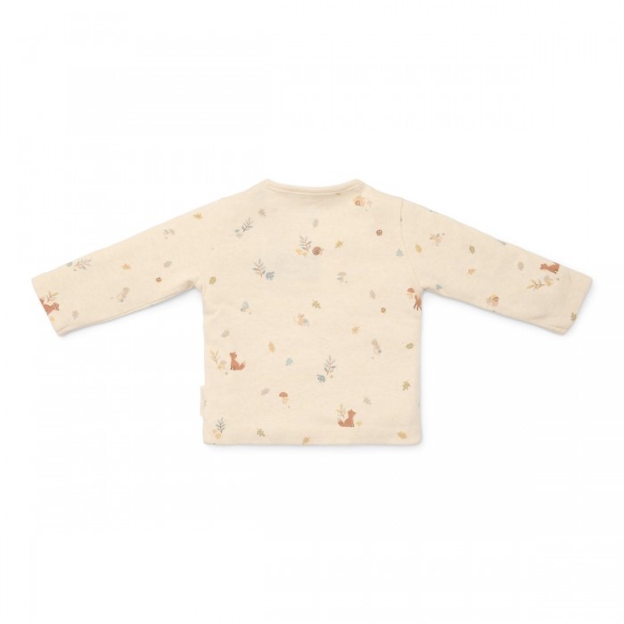 Bluza din bumbac organic - Sand - Forest Friends - Little Dutch