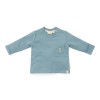 Bluza din bumbac organic - Stone Blue - Forest Friends - Little Dutch