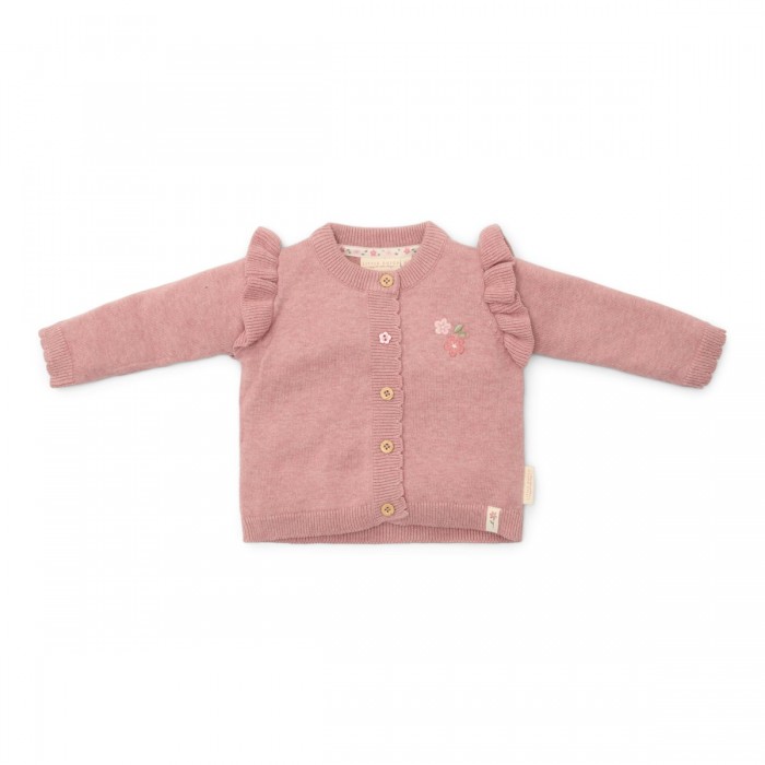 Cardigan din bumbac organic - Fairy Pink - Fairy Garden - Little Dutch