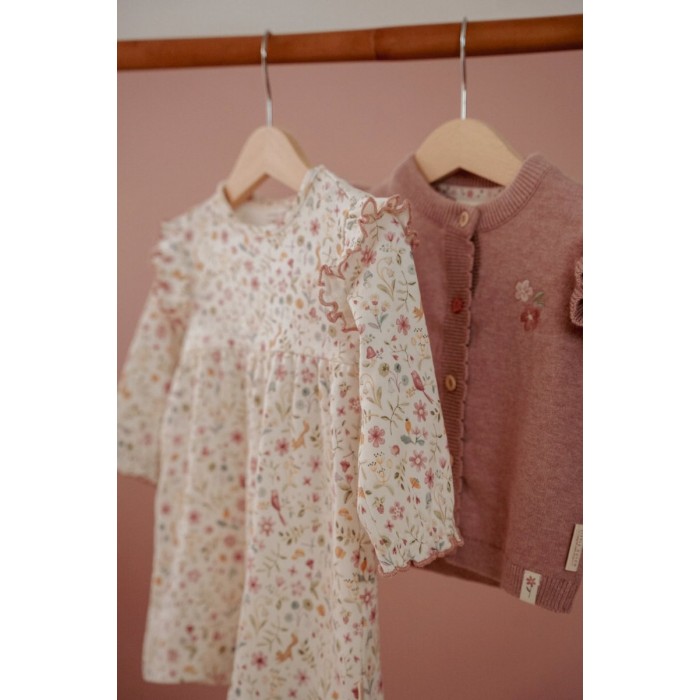 Cardigan din bumbac organic - Fairy Pink - Fairy Garden - Little Dutch