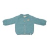 Cardigan din bumbac organic - Baby Blue - Forest Friends - Little Dutch