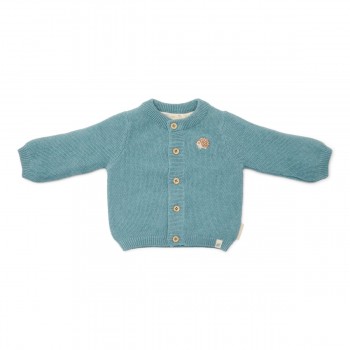 Cardigan din bumbac organic - Baby Blue - Forest Friends - Little Dutch Cardigan din bumbac organic - Baby Blue - Forest Friends - Little Dutch