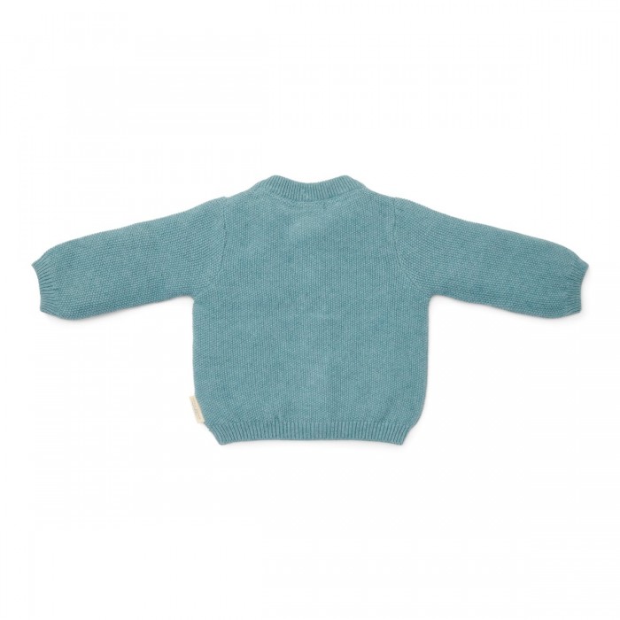 Cardigan din bumbac organic - Baby Blue - Forest Friends - Little Dutch