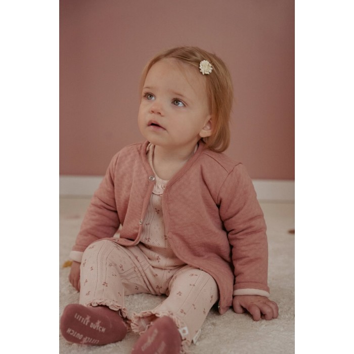 Jacheta reversibila din bumbac organic - Pink Blush - Fairy Garden - Little Dutch