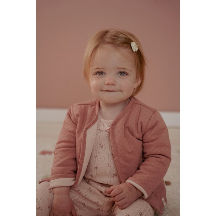 Jacheta reversibila din bumbac organic - Pink Blush - Fairy Garden - Little Dutch