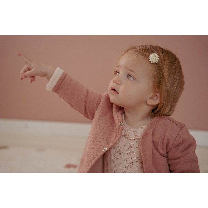 Jacheta reversibila din bumbac organic - Pink Blush - Fairy Garden - Little Dutch