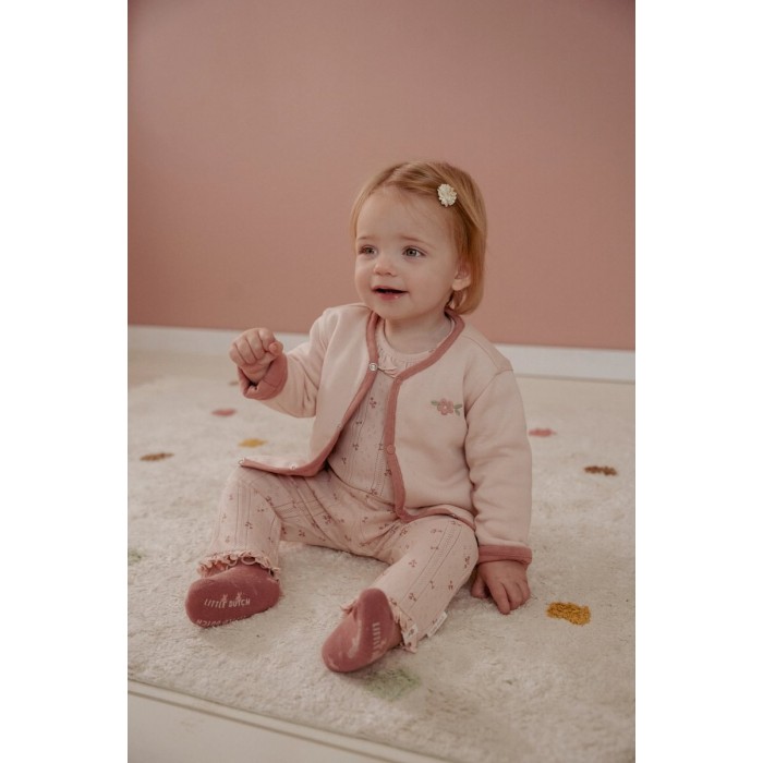 Jacheta reversibila din bumbac organic - Pink Blush - Fairy Garden - Little Dutch