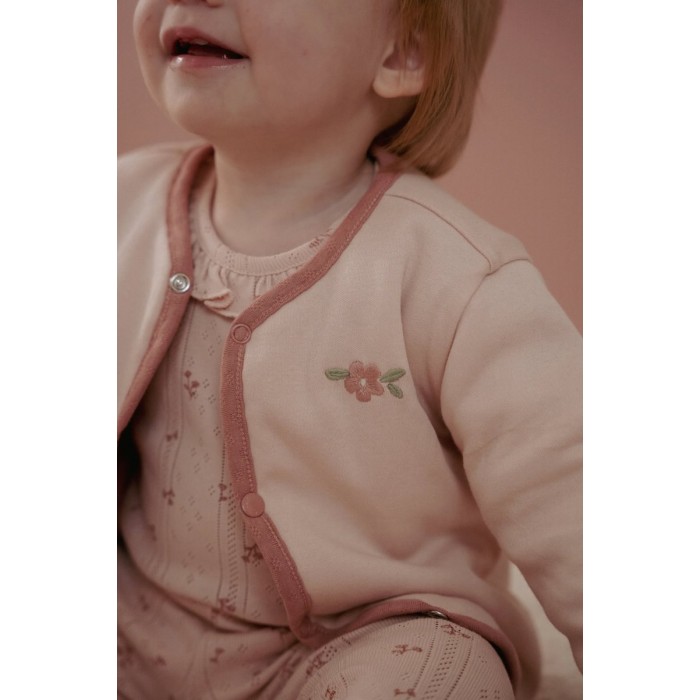 Jacheta reversibila din bumbac organic - Pink Blush - Fairy Garden - Little Dutch