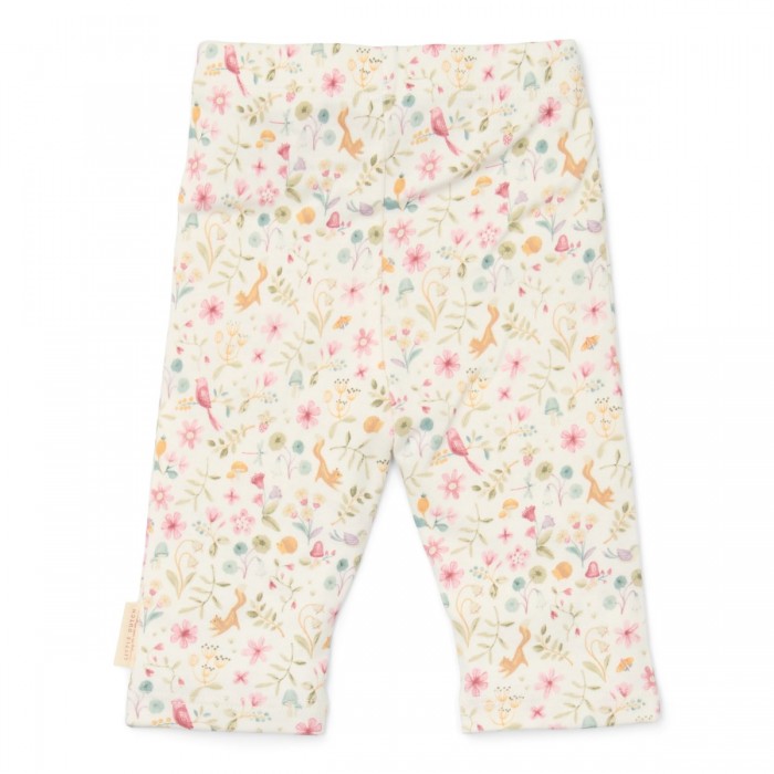 Pantaloni din bumbac organic - Alb - Fairy Garden - Little Dutch