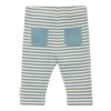 Pantaloni din bumbac organic - Blue Stripe - Forest Friends - Little Dutch